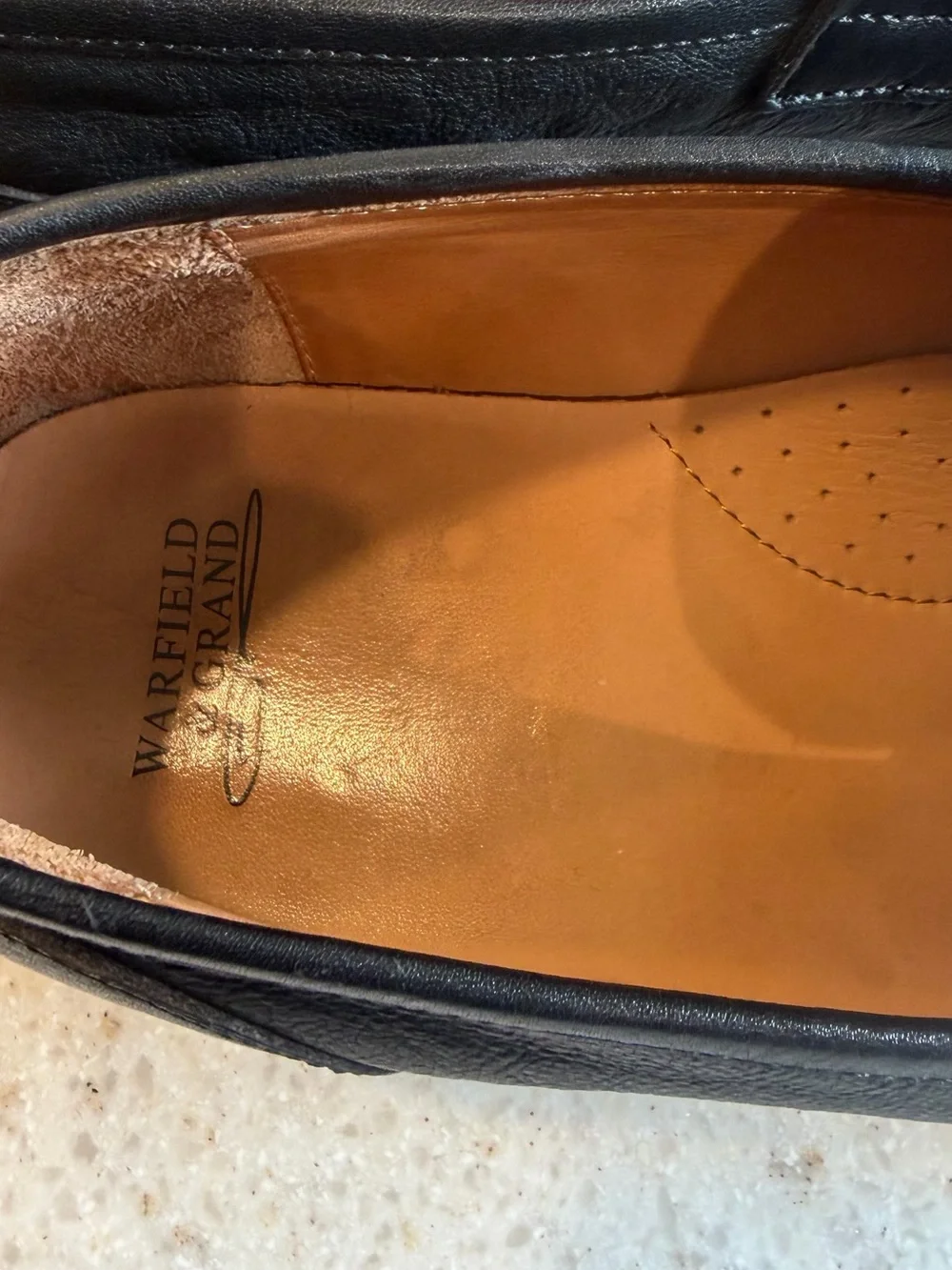 Warfield & Grand Black Leather Bit Loafers